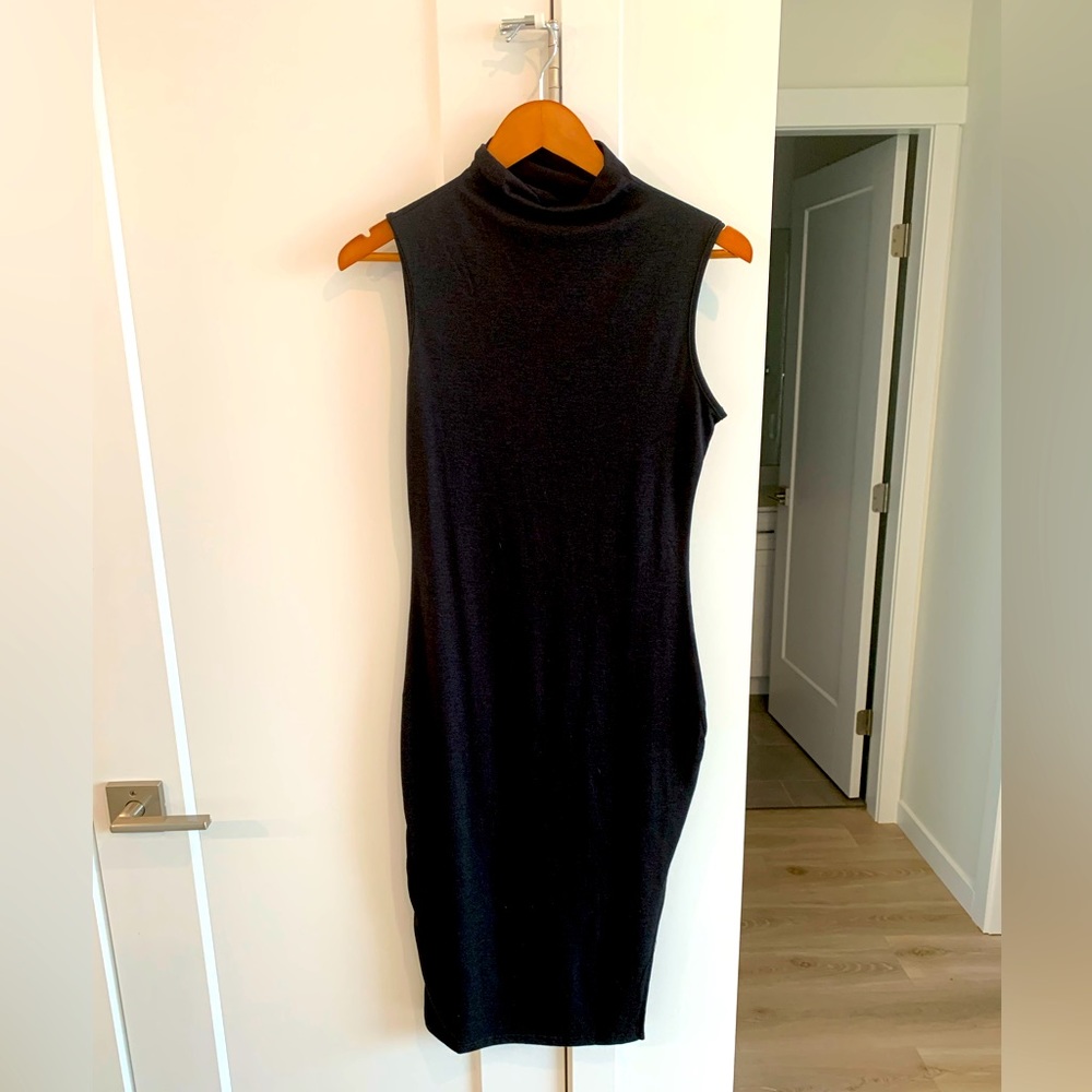 Shein sleeveless mock neck dress